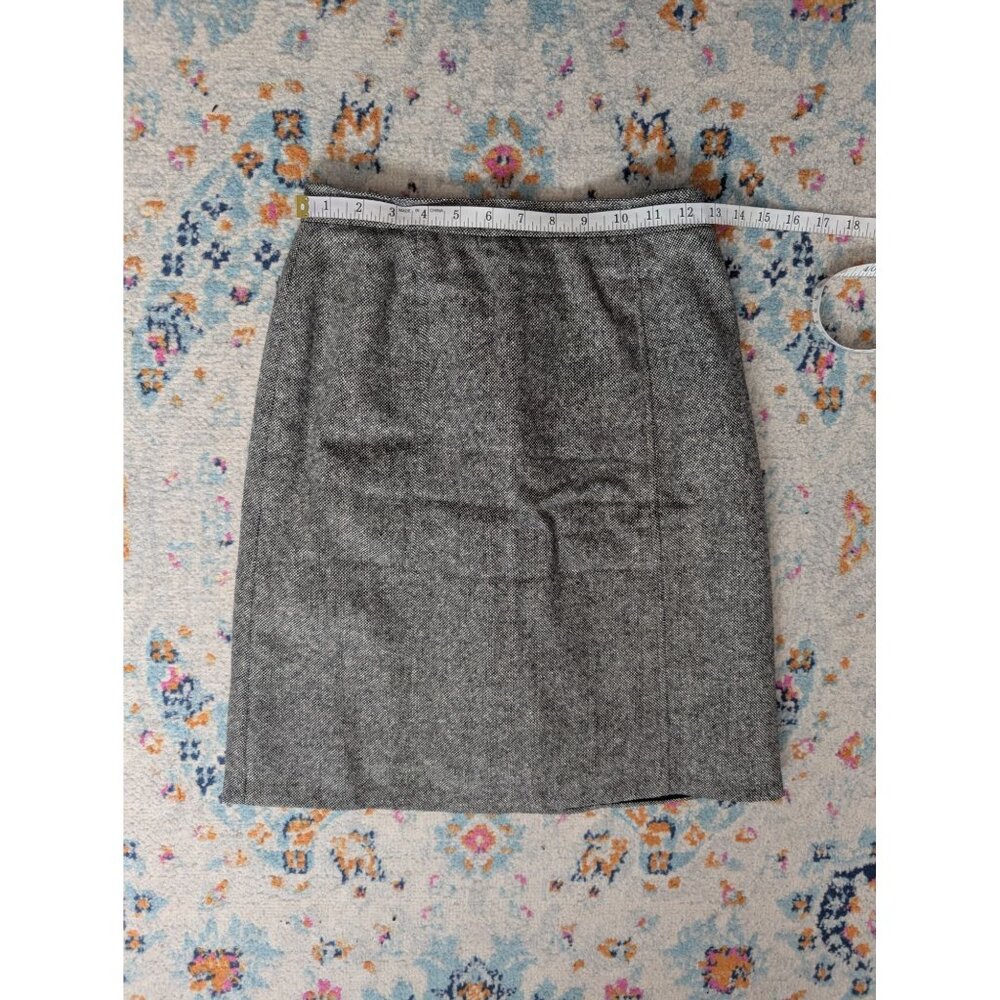 Vintage 90's Talbots Gray Wool Blend Pencil Skirt - 4 Made in Hong Kong - Picture 6 of 9